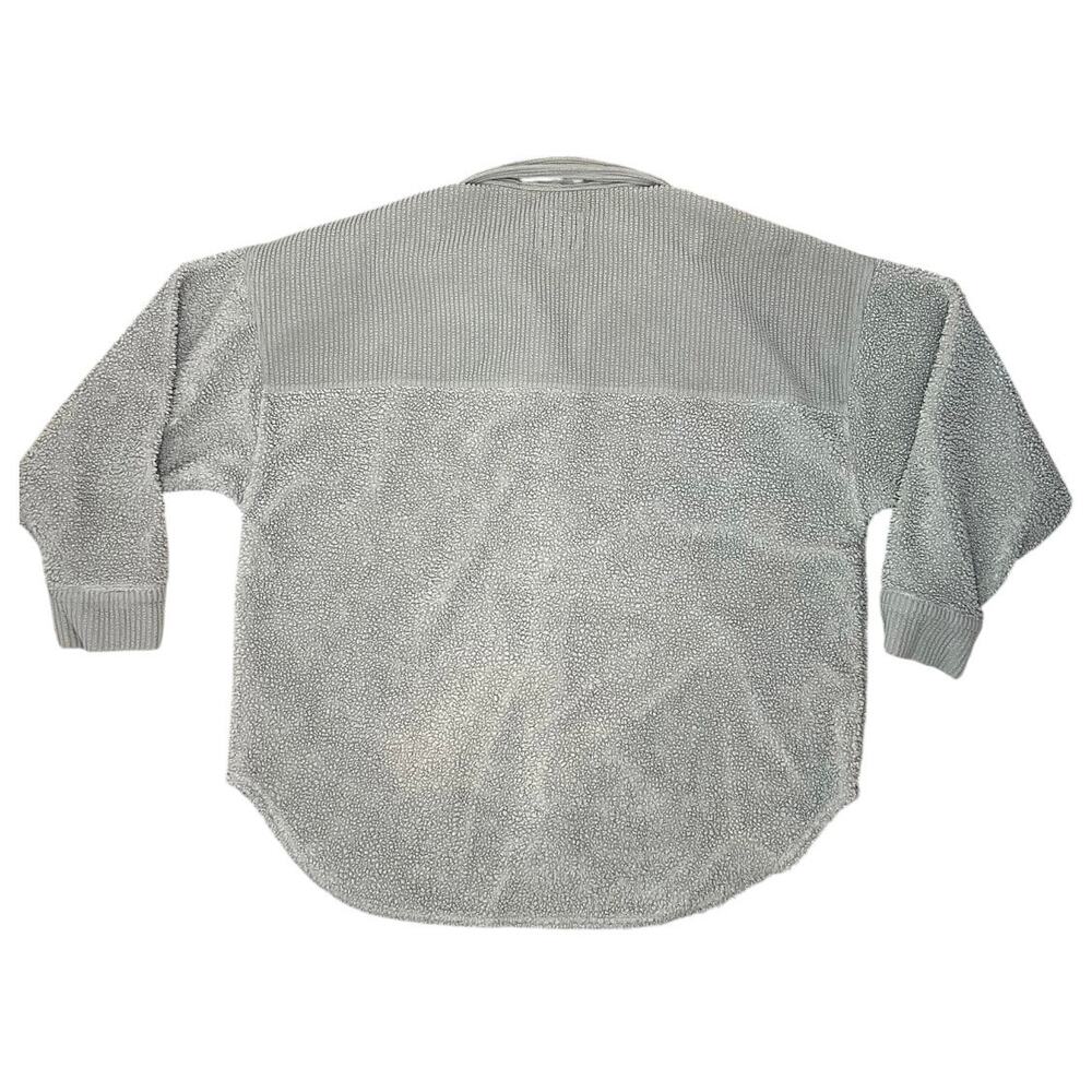 American Eagle grey sherpa shacket Cabincore winter fall Gorpcore oversized - Picture 4 of 7